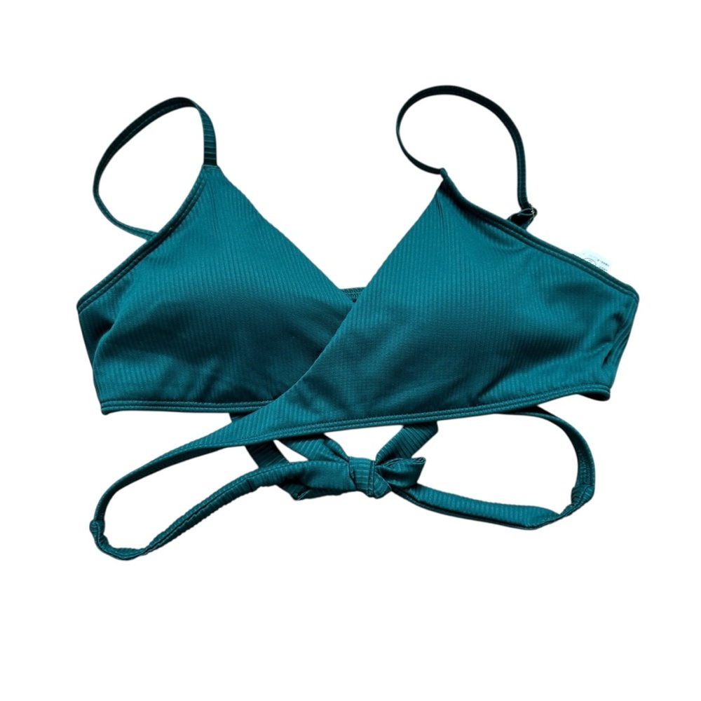 NWT Hollister Co. Teal Wrap Bikini Top
